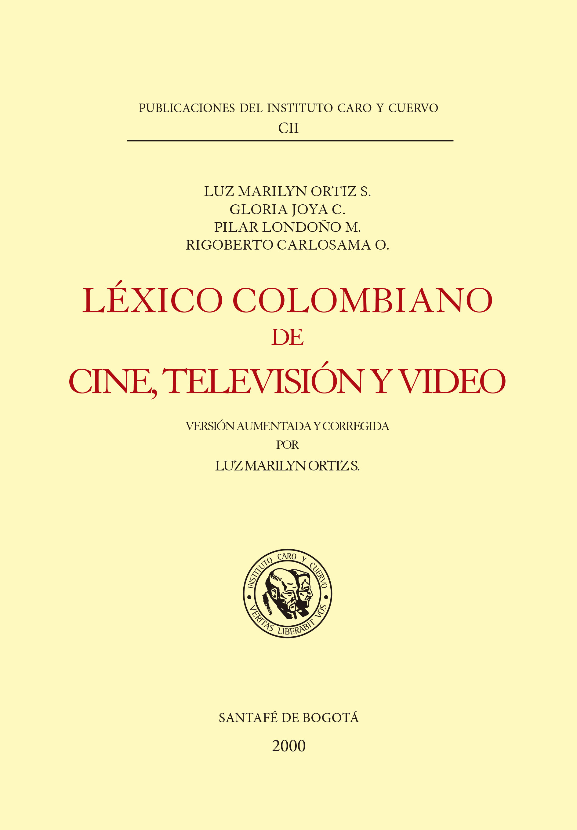 Léxico colombiano de cine, televisión y video